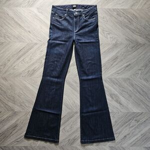 Paige High Rise Flare Jeans Size 28 Dark Wash